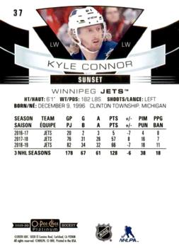 2019-20 O-Pee-Chee Platinum - Sunset #37 Kyle Connor Back