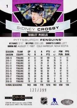 2019-20 O-Pee-Chee Platinum - Violet Pixels #1 Sidney Crosby Back