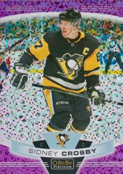 2019-20 O-Pee-Chee Platinum - Violet Pixels #1 Sidney Crosby Front