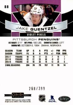 2019-20 O-Pee-Chee Platinum - Violet Pixels #88 Jake Guentzel Back