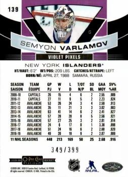 2019-20 O-Pee-Chee Platinum - Violet Pixels #139 Semyon Varlamov Back