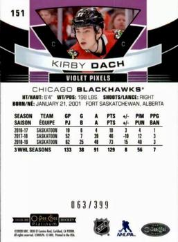 2019-20 O-Pee-Chee Platinum - Violet Pixels #151 Kirby Dach Back