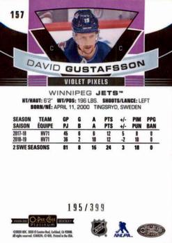 2019-20 O-Pee-Chee Platinum - Violet Pixels #157 David Gustafsson Back