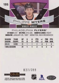 2019-20 O-Pee-Chee Platinum - Violet Pixels #195 Philippe Myers Back