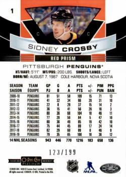 2019-20 O-Pee-Chee Platinum - Red Prism #1 Sidney Crosby Back