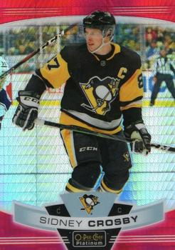 2019-20 O-Pee-Chee Platinum - Red Prism #1 Sidney Crosby Front