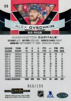 2019-20 O-Pee-Chee Platinum - Red Prism #25 Alex Ovechkin Back
