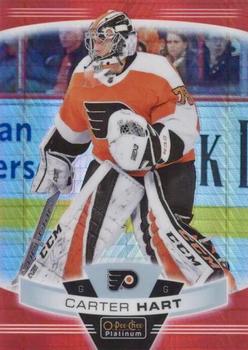 2019-20 O-Pee-Chee Platinum - Red Prism #110 Carter Hart Front