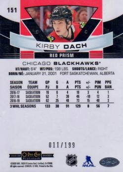 2019-20 O-Pee-Chee Platinum - Red Prism #151 Kirby Dach Back