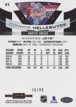 2019-20 O-Pee-Chee Platinum - Arctic Freeze #41 Connor Hellebuyck Back