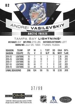 2019-20 O-Pee-Chee Platinum - Arctic Freeze #82 Andrei Vasilevskiy Back