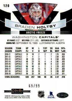 2019-20 O-Pee-Chee Platinum - Arctic Freeze #120 Braden Holtby Back
