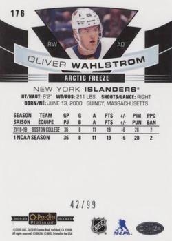 2019-20 O-Pee-Chee Platinum - Arctic Freeze #176 Oliver Wahlstrom Back