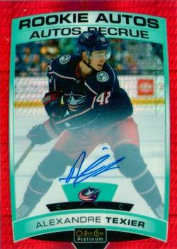 2019-20 O-Pee-Chee Platinum - Rookie Autos Red Prism #R-AT Alexandre Texier Front