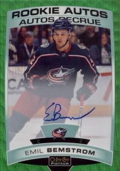 2019-20 O-Pee-Chee Platinum - Rookie Autos Emerald Surge #R-BE Emil Bemstrom Front