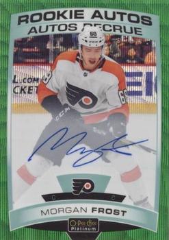 2019-20 O-Pee-Chee Platinum - Rookie Autos Emerald Surge #R-MF Morgan Frost Front