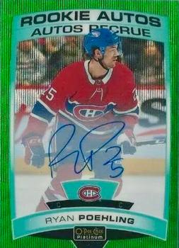 2019-20 O-Pee-Chee Platinum - Rookie Autos Emerald Surge #R-RP Ryan Poehling Front