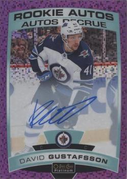 2019-20 O-Pee-Chee Platinum - Rookie Autos Violet Pixels #R-DG David Gustafsson Front