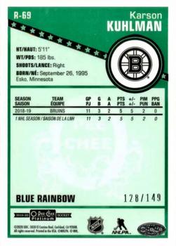 2019-20 O-Pee-Chee Platinum - Retro Blue Rainbow #R-69 Karson Kuhlman Back
