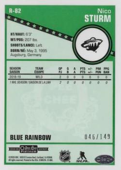 2019-20 O-Pee-Chee Platinum - Retro Blue Rainbow #R-82 Nico Sturm Back