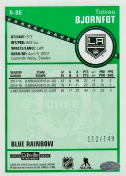 2019-20 O-Pee-Chee Platinum - Retro Blue Rainbow #R-96 Tobias Bjornfot Back