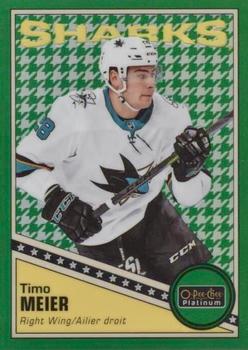 2019-20 O-Pee-Chee Platinum - Retro Green Houndstooth #R-33 Timo Meier Front