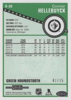 2019-20 O-Pee-Chee Platinum - Retro Green Houndstooth #R-39 Connor Hellebuyck Back