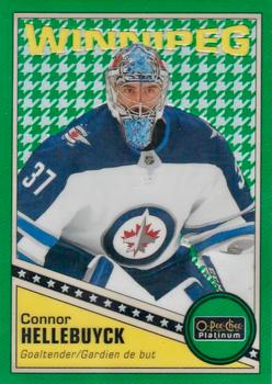 2019-20 O-Pee-Chee Platinum - Retro Green Houndstooth #R-39 Connor Hellebuyck Front