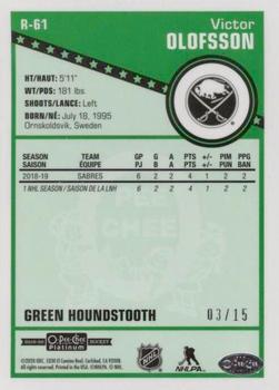 2019-20 O-Pee-Chee Platinum - Retro Green Houndstooth #R-61 Victor Olofsson Back