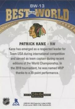 2019-20 O-Pee-Chee Platinum - Best in the World #BW-13 Patrick Kane Back