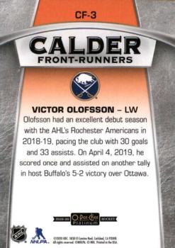 2019-20 O-Pee-Chee Platinum - Calder Front-Runners #CF-3 Victor Olofsson Back