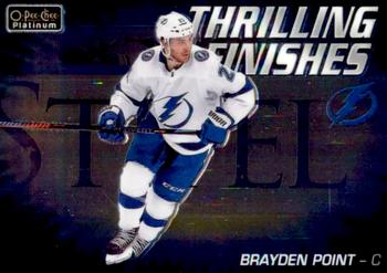 2019-20 O-Pee-Chee Platinum - Thrilling Finishes #TF-4 Brayden Point Front