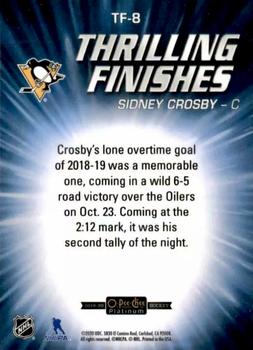 2019-20 O-Pee-Chee Platinum - Thrilling Finishes #TF-8 Sidney Crosby Back