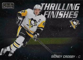 2019-20 O-Pee-Chee Platinum - Thrilling Finishes #TF-8 Sidney Crosby Front