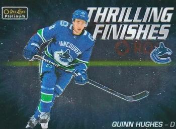 2019-20 O-Pee-Chee Platinum - Thrilling Finishes #TF-23 Quinn Hughes Front