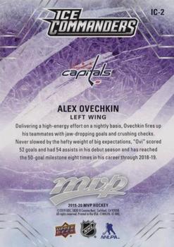 2019-20 Upper Deck MVP - Ice Commanders Leaderboard Achievements #IC-2 Alex Ovechkin Back