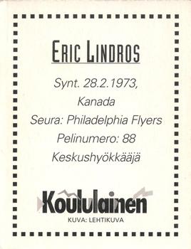 1994 Koululainen NHL-tähtipelaajat (Finnish) #NNO Eric Lindros Back