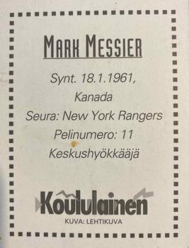 1994 Koululainen NHL-tähtipelaajat (Finnish) #NNO Mark Messier Back