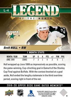 2019-20 Upper Deck Game Dated Moments - Legend of the Month Achievements #L-4 Brett Hull Back