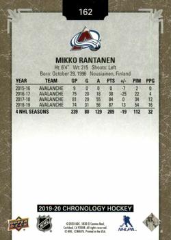 2019-20 Upper Deck Chronology #162 Mikko Rantanen Back