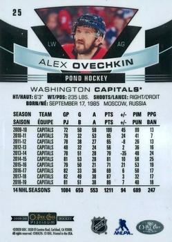 2019-20 O-Pee-Chee Platinum - Pond Hockey #25 Alex Ovechkin Back