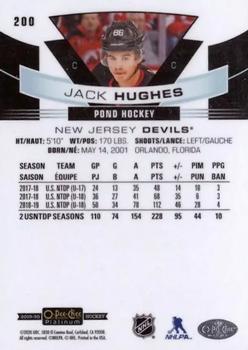 2019-20 O-Pee-Chee Platinum - Pond Hockey #200 Jack Hughes Back