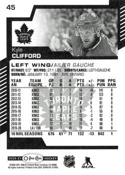 2020-21 O-Pee-Chee #45 Kyle Clifford Back