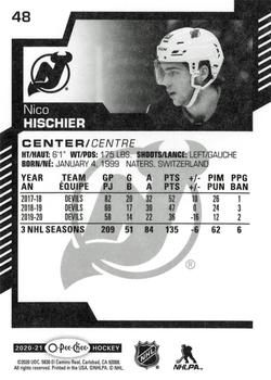 2020-21 O-Pee-Chee #48 Nico Hischier Back