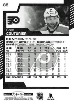 2020-21 O-Pee-Chee #88 Sean Couturier Back