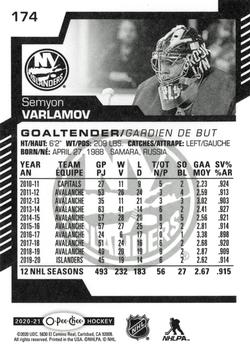 2020-21 O-Pee-Chee #174 Semyon Varlamov Back