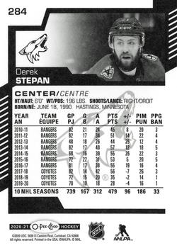 2020-21 O-Pee-Chee #284 Derek Stepan Back