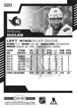 2020-21 O-Pee-Chee #320 Anthony Duclair Back