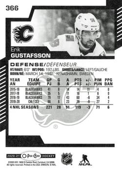 2020-21 O-Pee-Chee #366 Erik Gustafsson Back