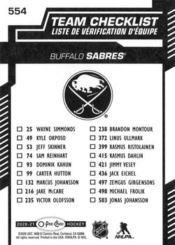 2020-21 O-Pee-Chee #554 Buffalo Sabres Back